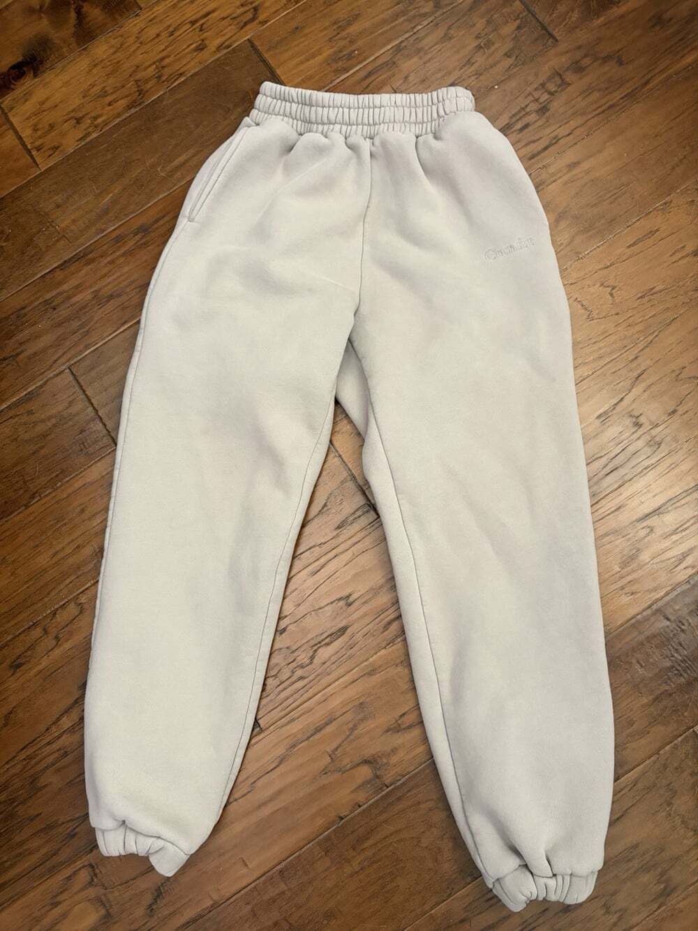 Comfrt Signature Heavy Fleece Jogger Sweatpants SMALL Light Sand Beige